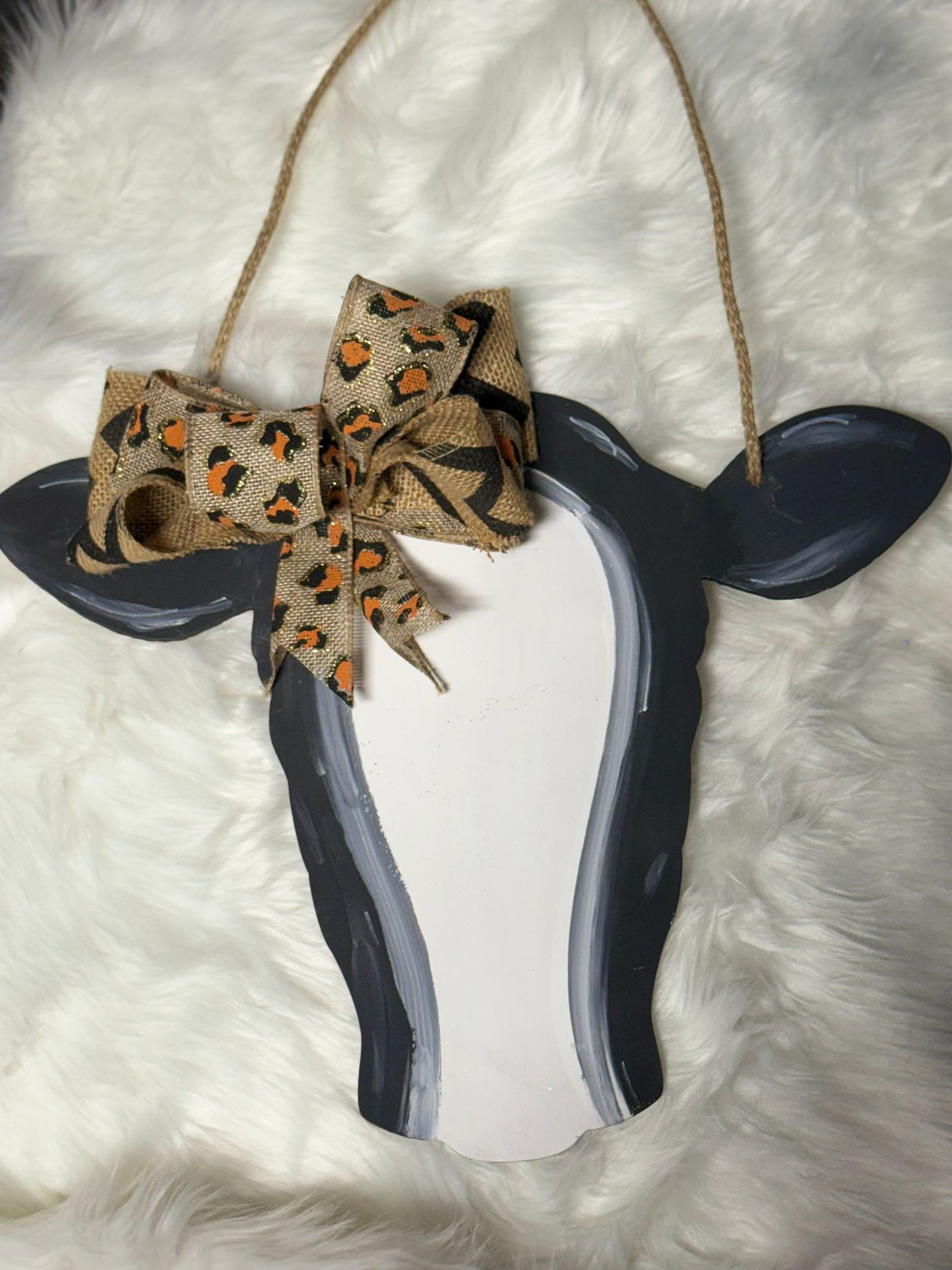 Wooden Cow Head Sign Blank
