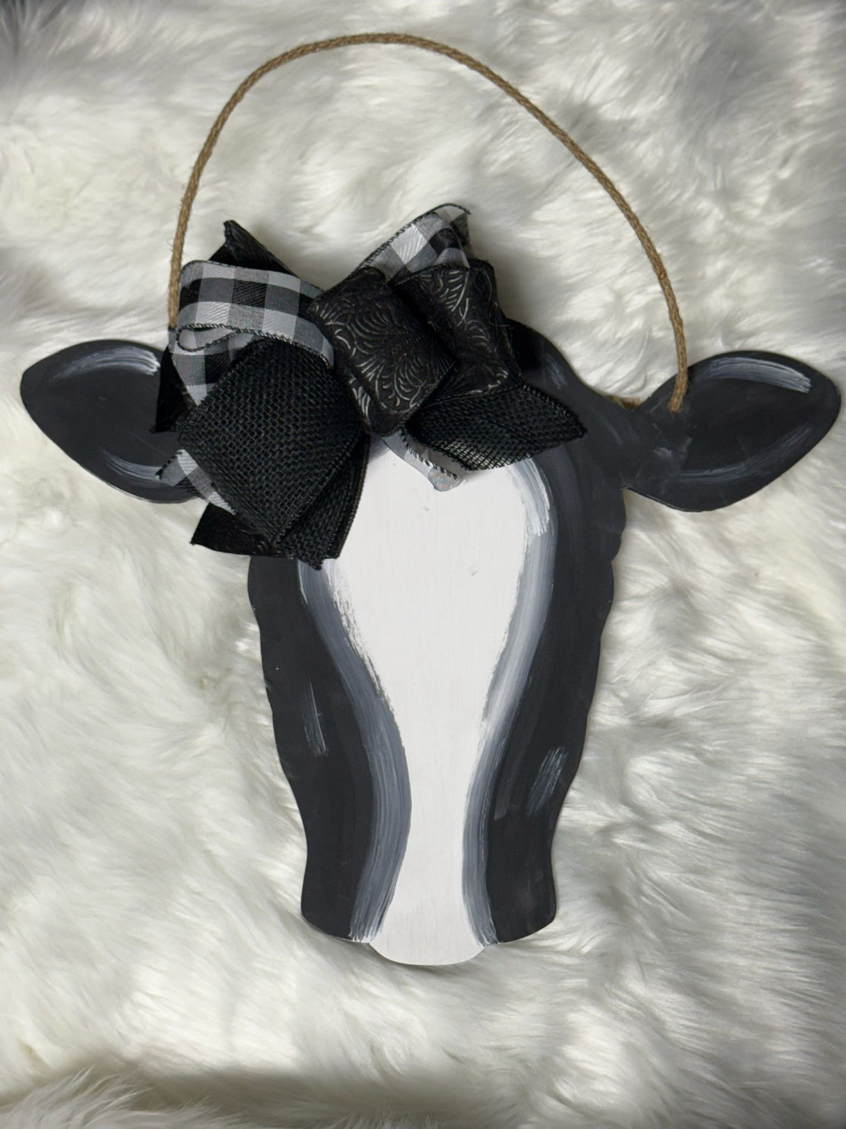 Wooden Cow Head Sign Blank