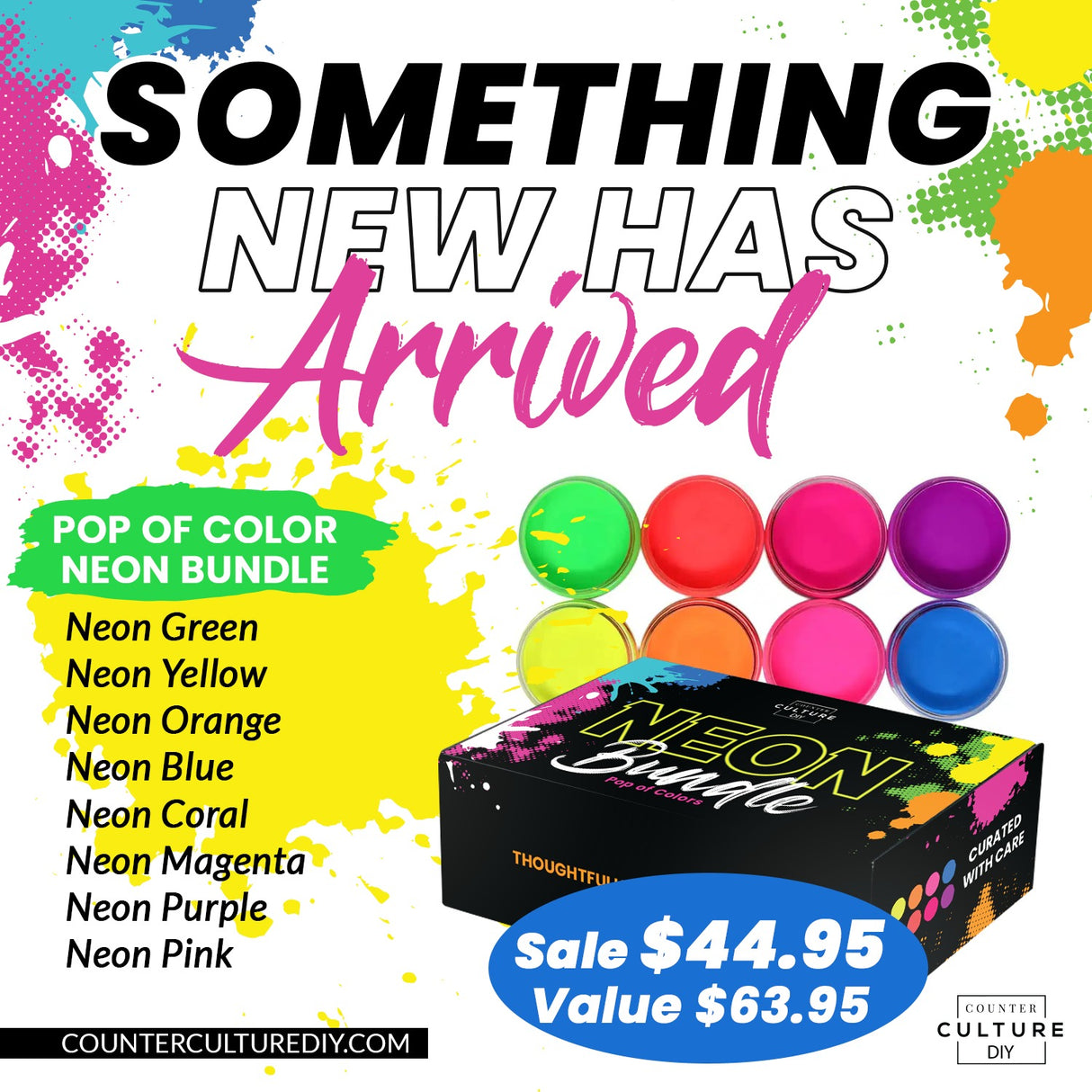Pop of Color Neon Bundle - (8) 4oz Chalk Paint