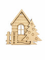 Cozy Cabin Paintable Christmas Ornament Blank - Counter Culture DIY product image 1