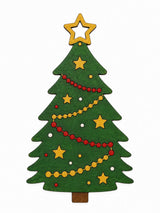 Christmas tree paintable ornament blank, 3 inches wide, alternate view 2