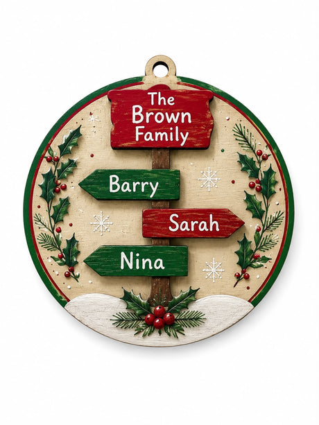 North Pole sign paintable Christmas ornament blank, 3 inches wide, 2 blank sign boards