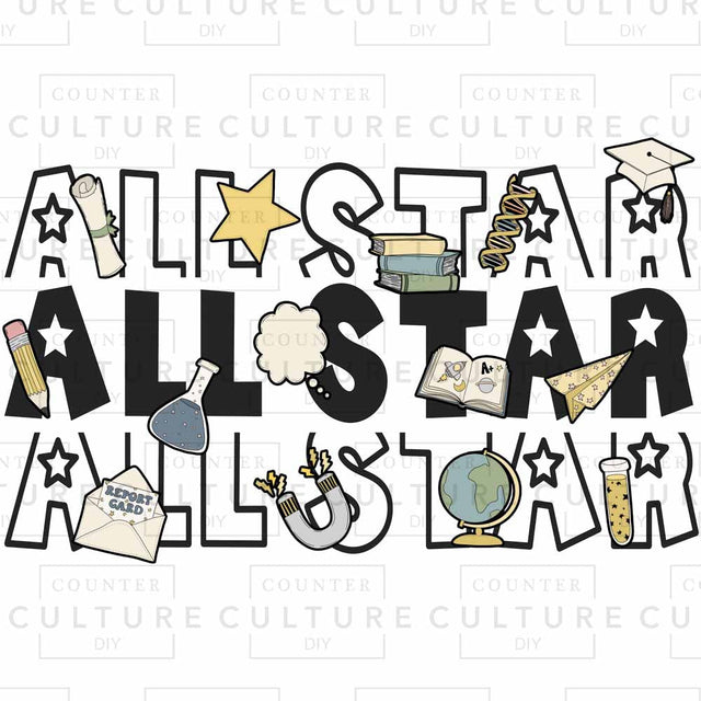 All Star DTF Transfer - Counter Culture DIY