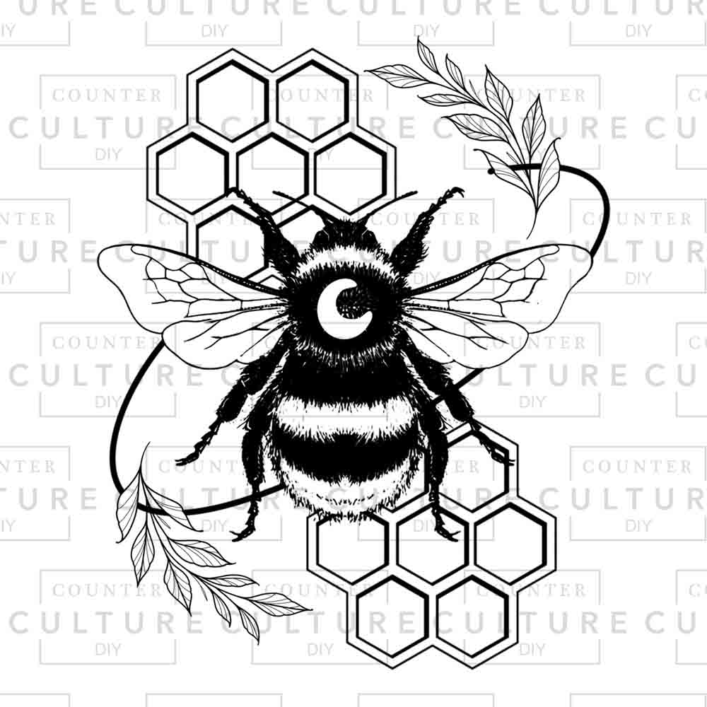 Bee Honeycomb UV DTF - Counter Culture DIY