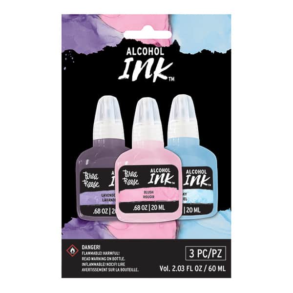 Brea Reese Alcohol Ink 3 Pack - Lavender, Blush, Sky - Counter Culture DIY