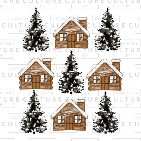 Cabin Grid UV DTF - Counter Culture DIY