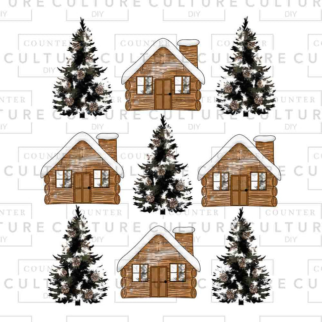 Cabin Grid UV DTF - Counter Culture DIY