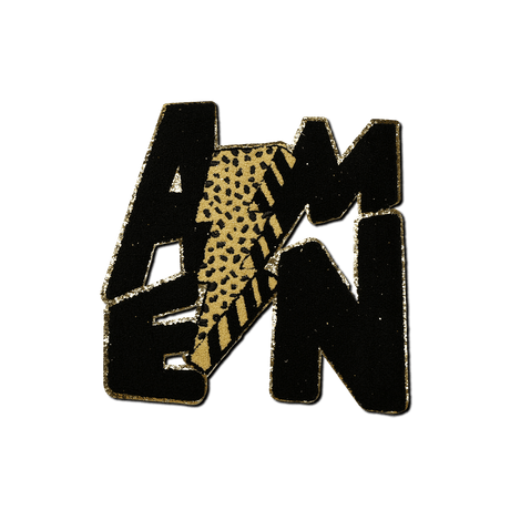 Cheetah Lightning Bolt "AMEN" Patch - Counter Culture DIY