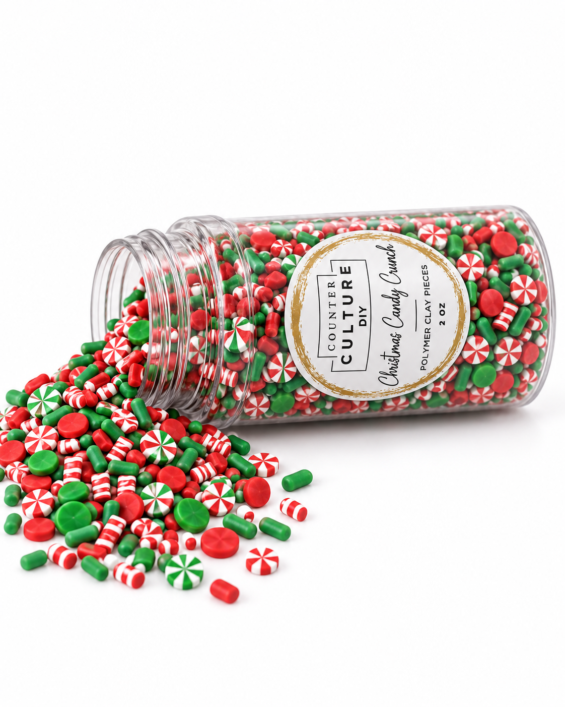 Christmas Candy Crunch: 2 oz Polymer Clay Pieces