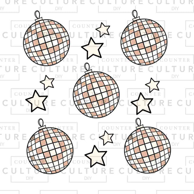 Disco Ball Grid UV DTF - Counter Culture DIY