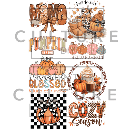Fall Basics DTF Gang Sheet - Counter Culture DIY