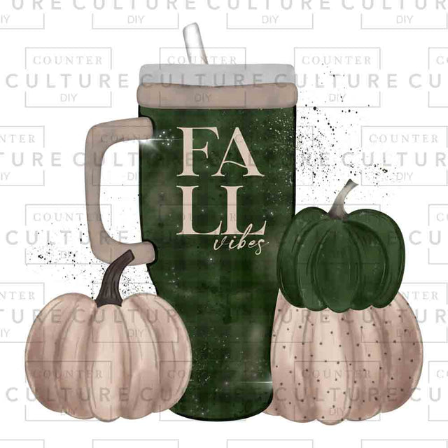 Fall Cup and Pumpkins UV DTF - Counter Culture DIY