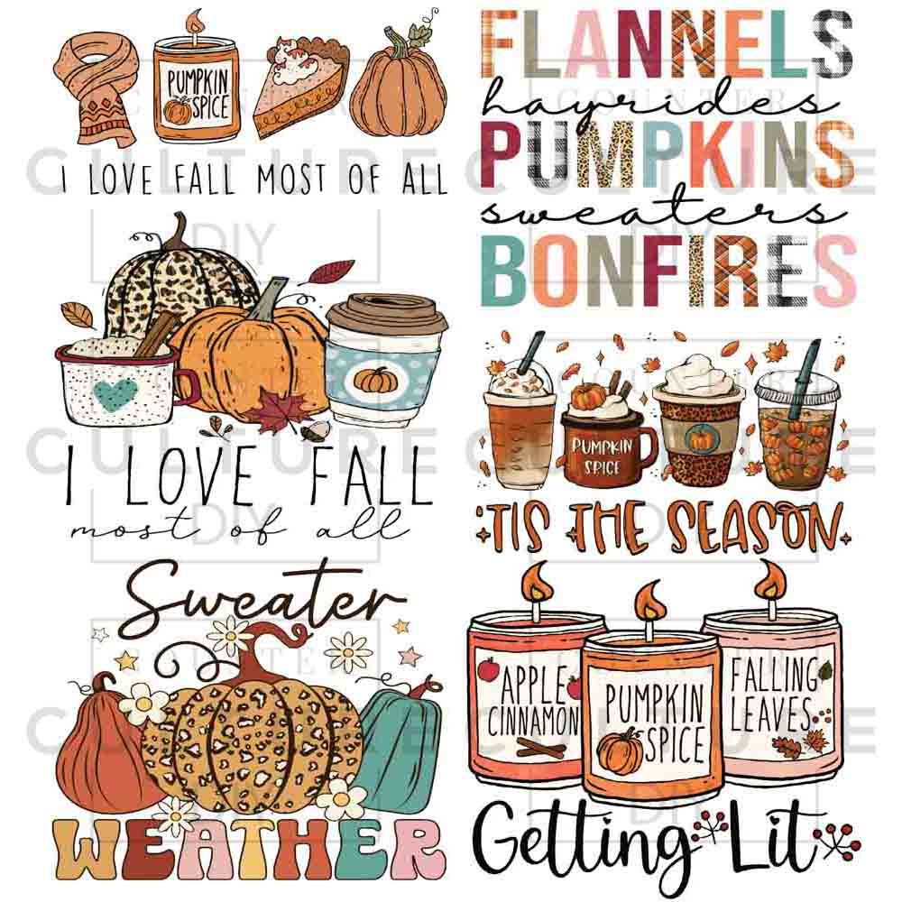 Fall DTF Gang Sheet - Counter Culture DIY