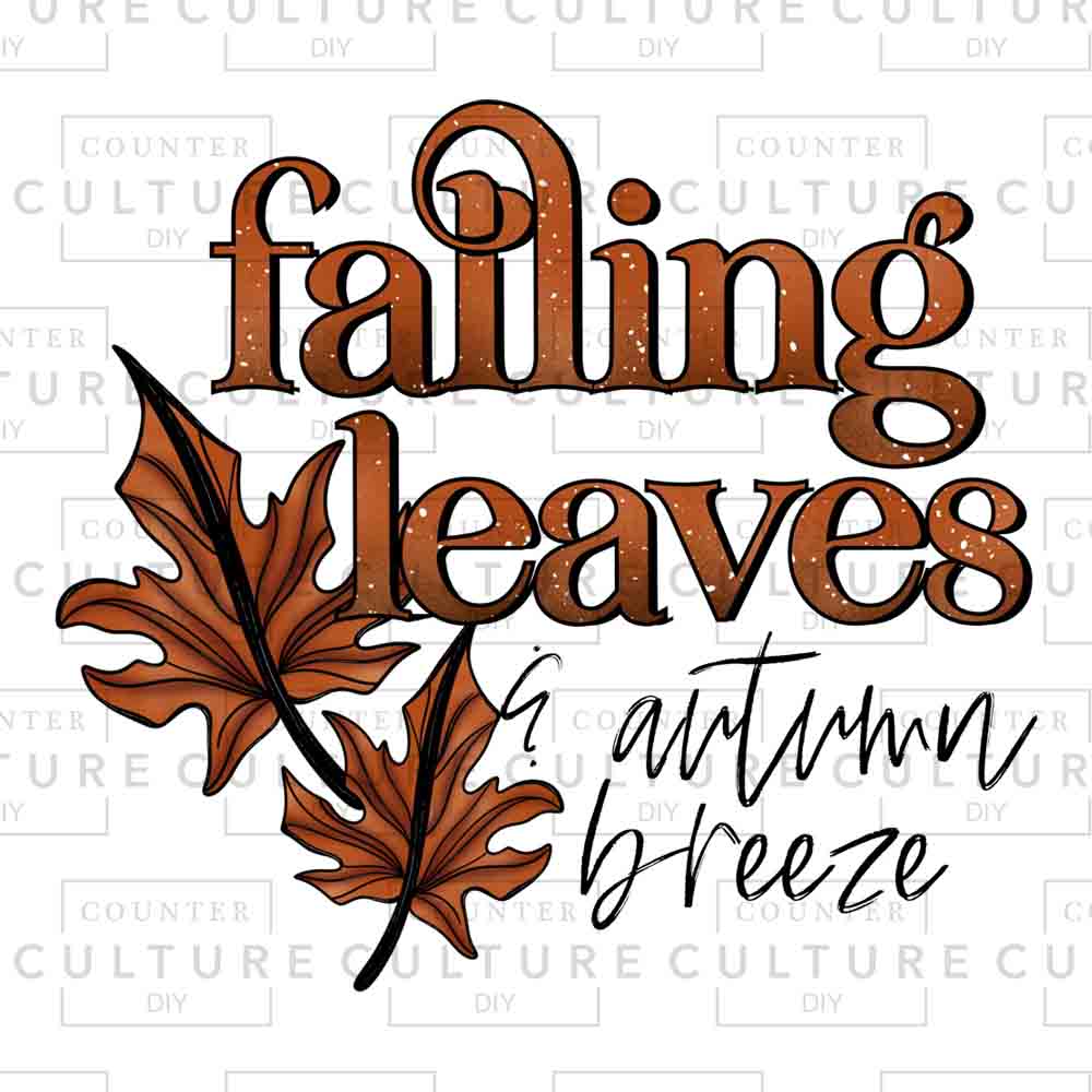 Falling Leaves Autumn UV DTF - Counter Culture DIY