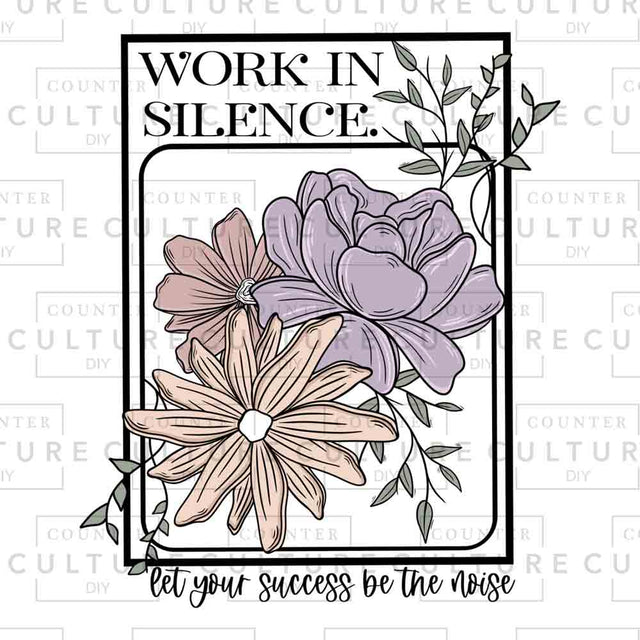 Floral Card UV DTF - Counter Culture DIY