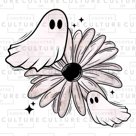 Floral Ghost 2 DTF Transfer - Counter Culture DIY