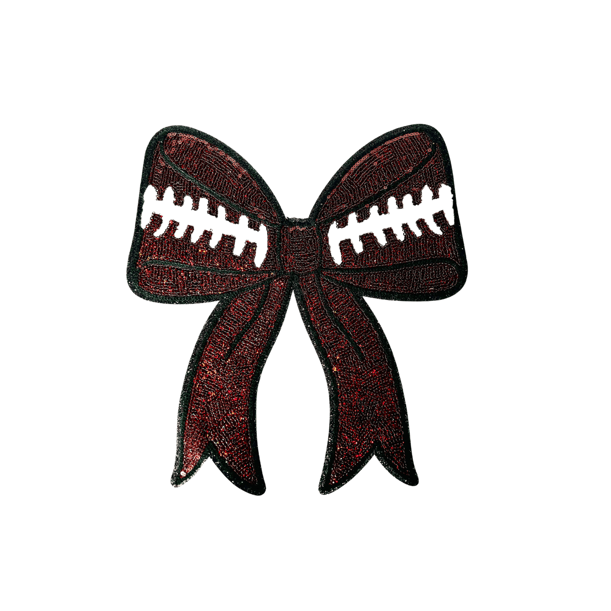 Football Bow Chenille Patch - Counter Culture DIY