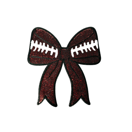 Football Bow Chenille Patch - Counter Culture DIY