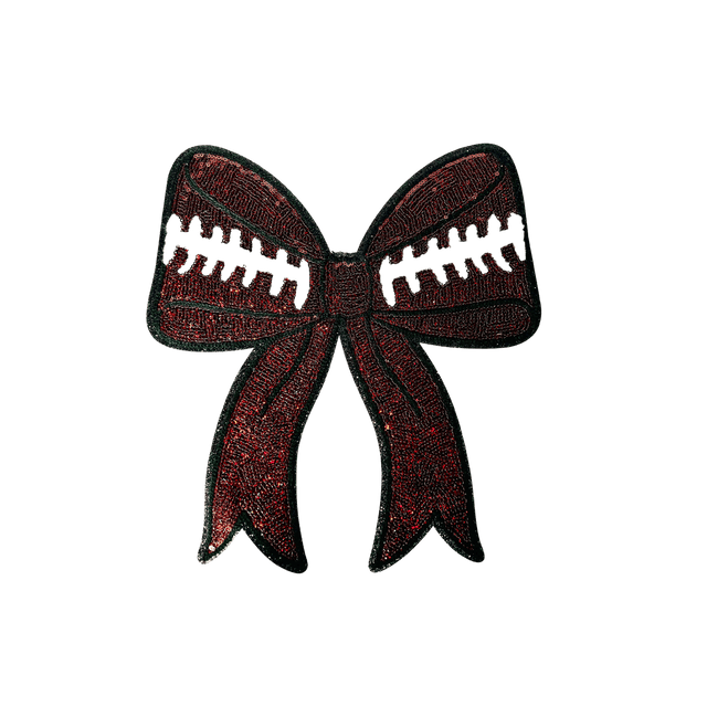 Football Bow Chenille Patch - Counter Culture DIY