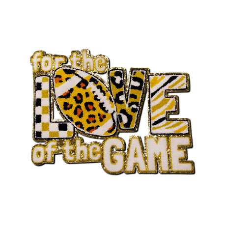 "for the LOVE of the Game" football theme Patch - Counter Culture DIY
