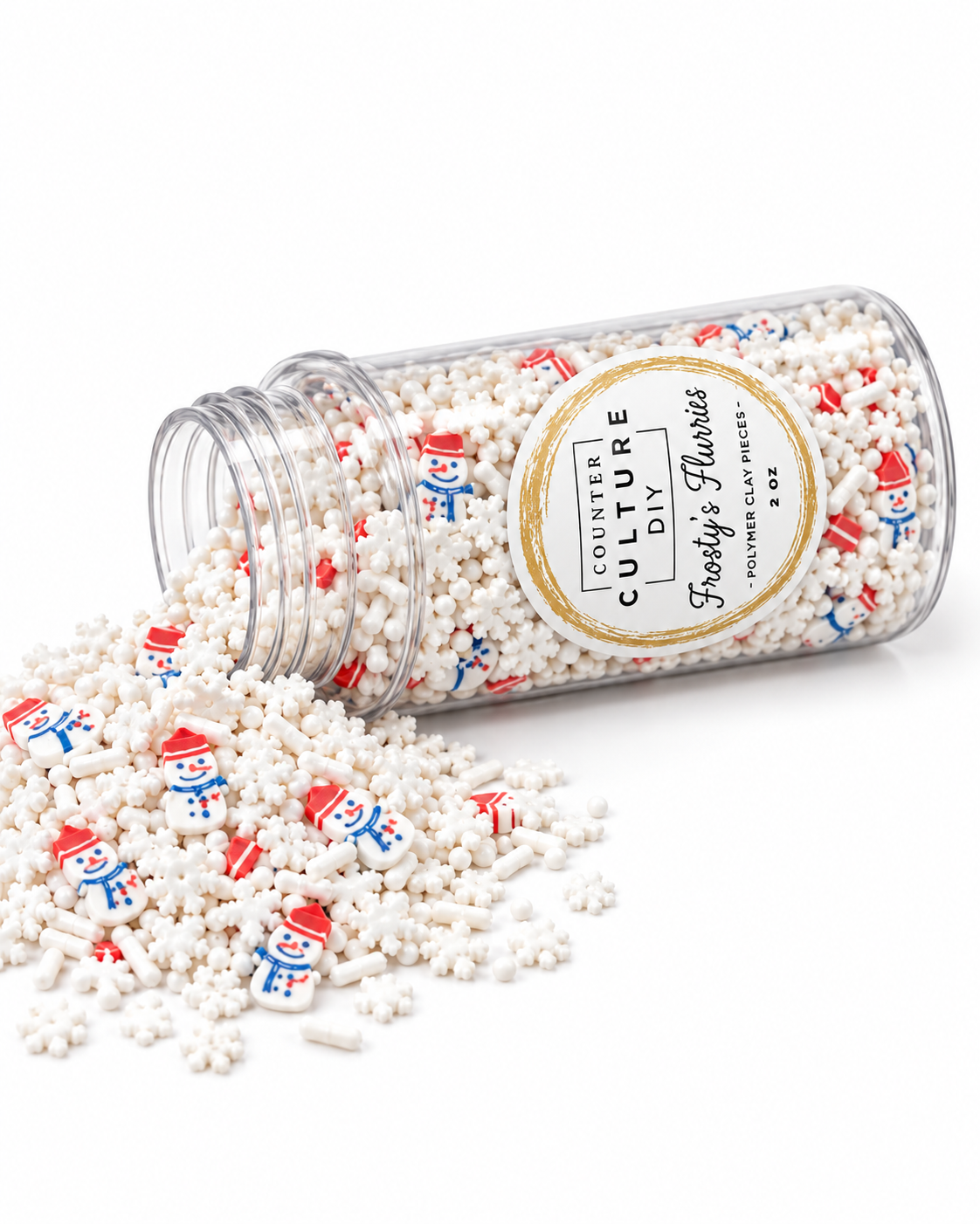 Frosty's Flurries: 2 oz Polymer Clay Pieces