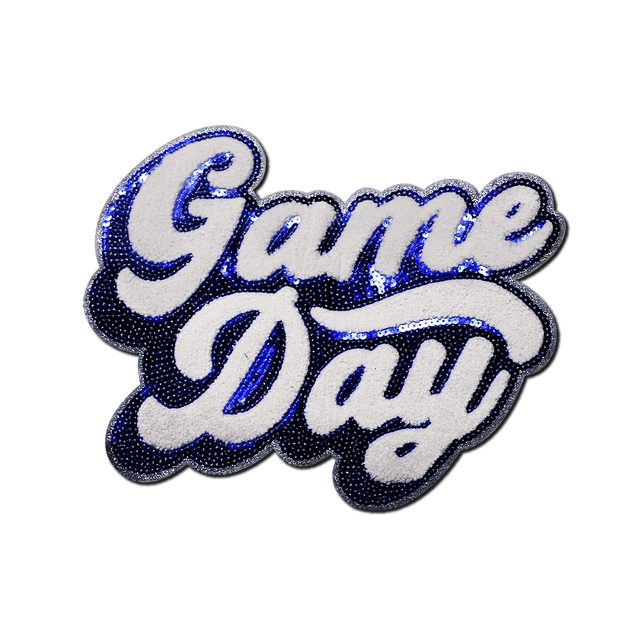 Game Day Blue Chenille Patch - Counter Culture DIY