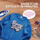 Game Day Blue Chenille Patch - Counter Culture DIY