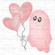 Ghosty heart balloon UV DTF - Counter Culture DIY