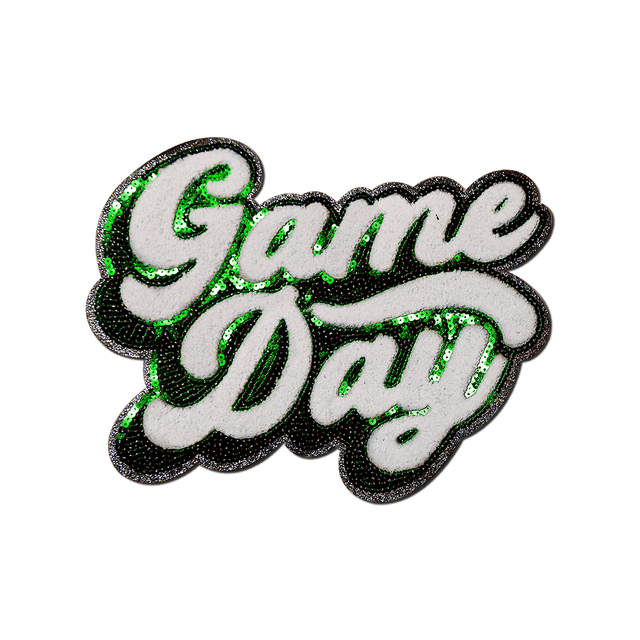 Green "Game Day" Chenille Patch - Counter Culture DIY