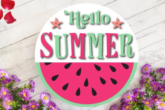 14" Wooden Door Hanger Kit- "Hello Summer"