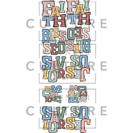 Jesus Savior DTF Gang Sheet - Counter Culture DIY