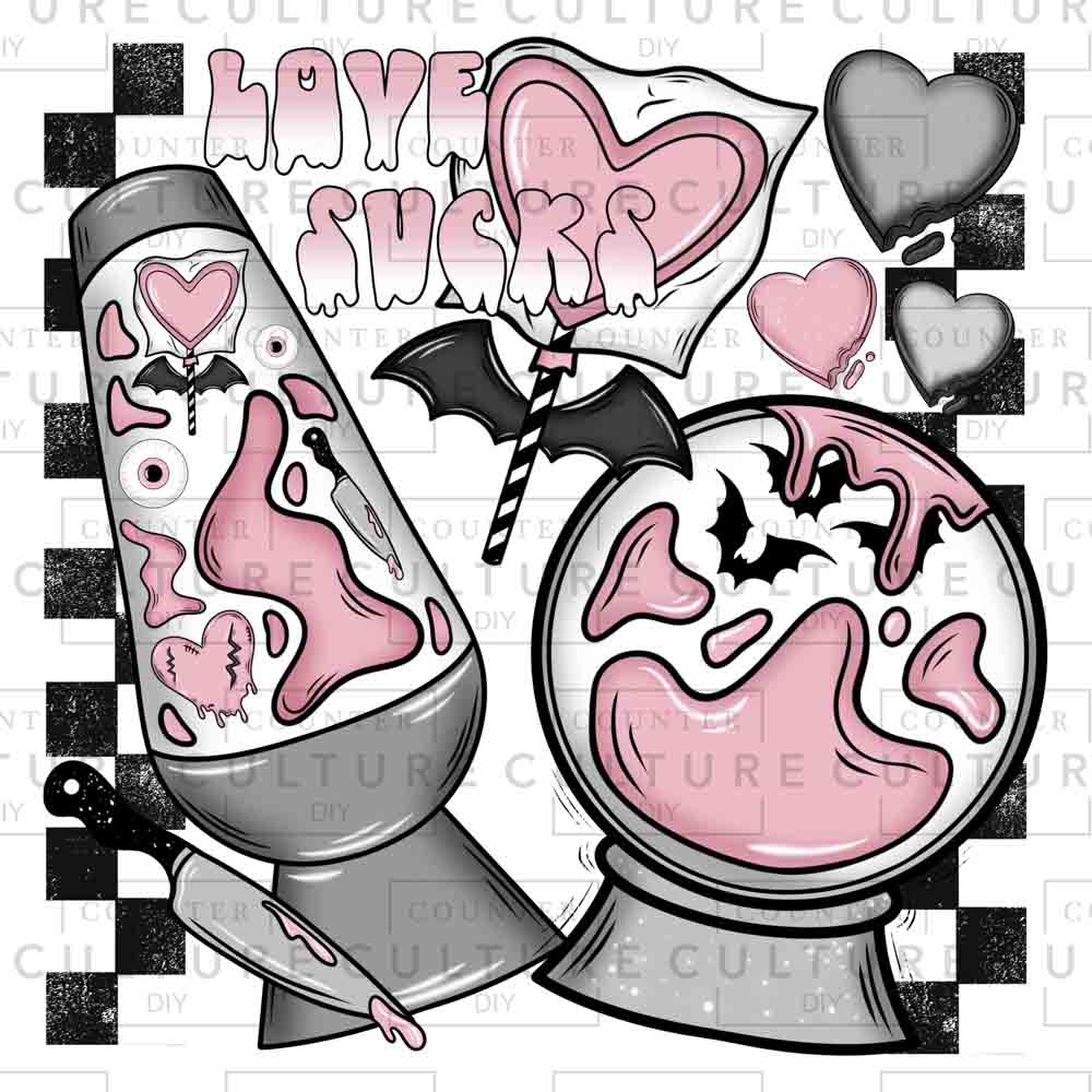 Love Sucks UV DTF - Counter Culture DIY