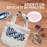 "Mama" Blue Floral Chenille Patch - Counter Culture DIY