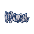 "Mama" Blue Floral Chenille Patch - Counter Culture DIY