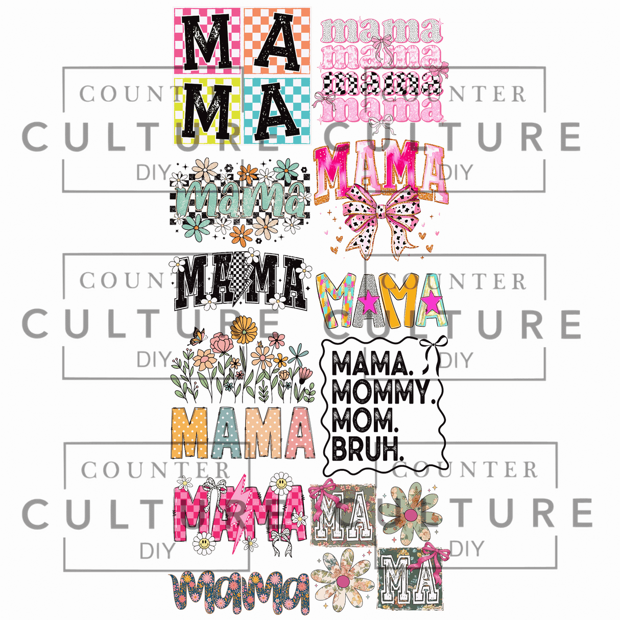 Mama Vibes - DTF Gang Sheet