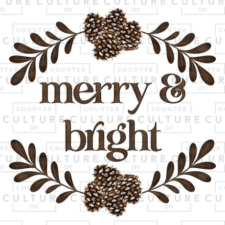 Merry And Bright UV DTF - Counter Culture DIY