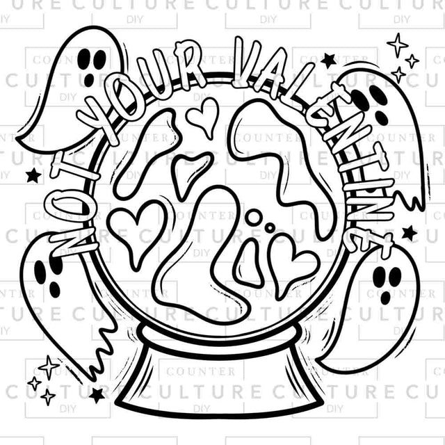 Not Your Valentine Single UV DTF - Counter Culture DIY