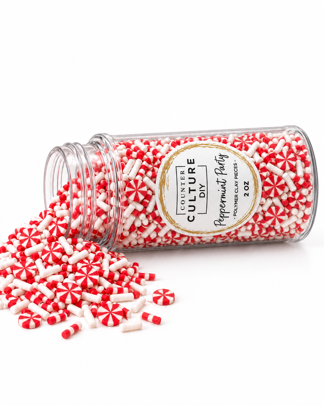 Peppermint Party: 2 oz Polymer Clay Pieces