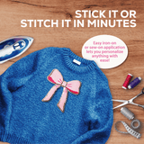 Pink Chenille Bow Patch - Counter Culture DIY