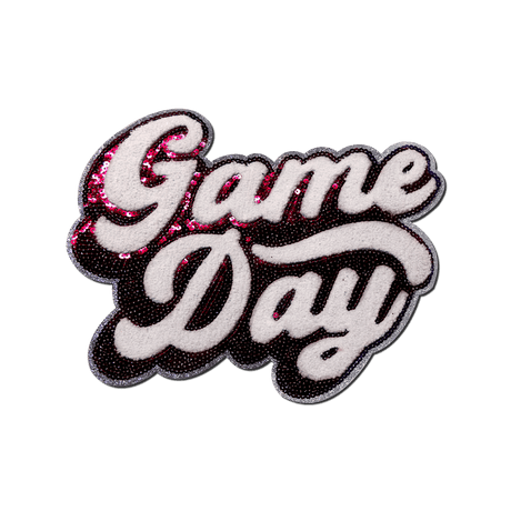 Pink "Game Day" Chenille Patch - Counter Culture DIY