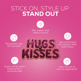 Pink "Hugs & Kisses" Chenille Patch - Counter Culture DIY