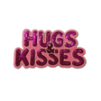 Pink "Hugs & Kisses" Chenille Patch - Counter Culture DIY