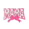 Pink "MAMA" Chenille Patch with Floral Accents & Bow - Counter Culture DIY