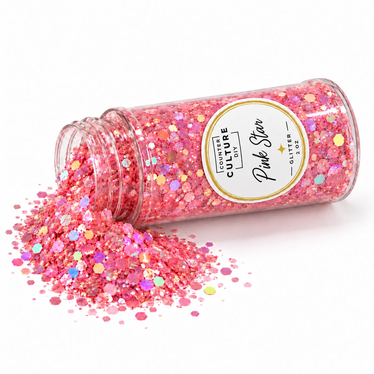 Pink Star 2 oz Bottled Glitter