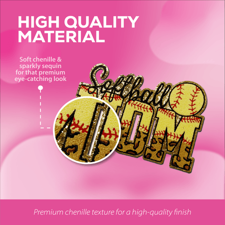 "Softball Mom" Chenille Patch - Counter Culture DIY