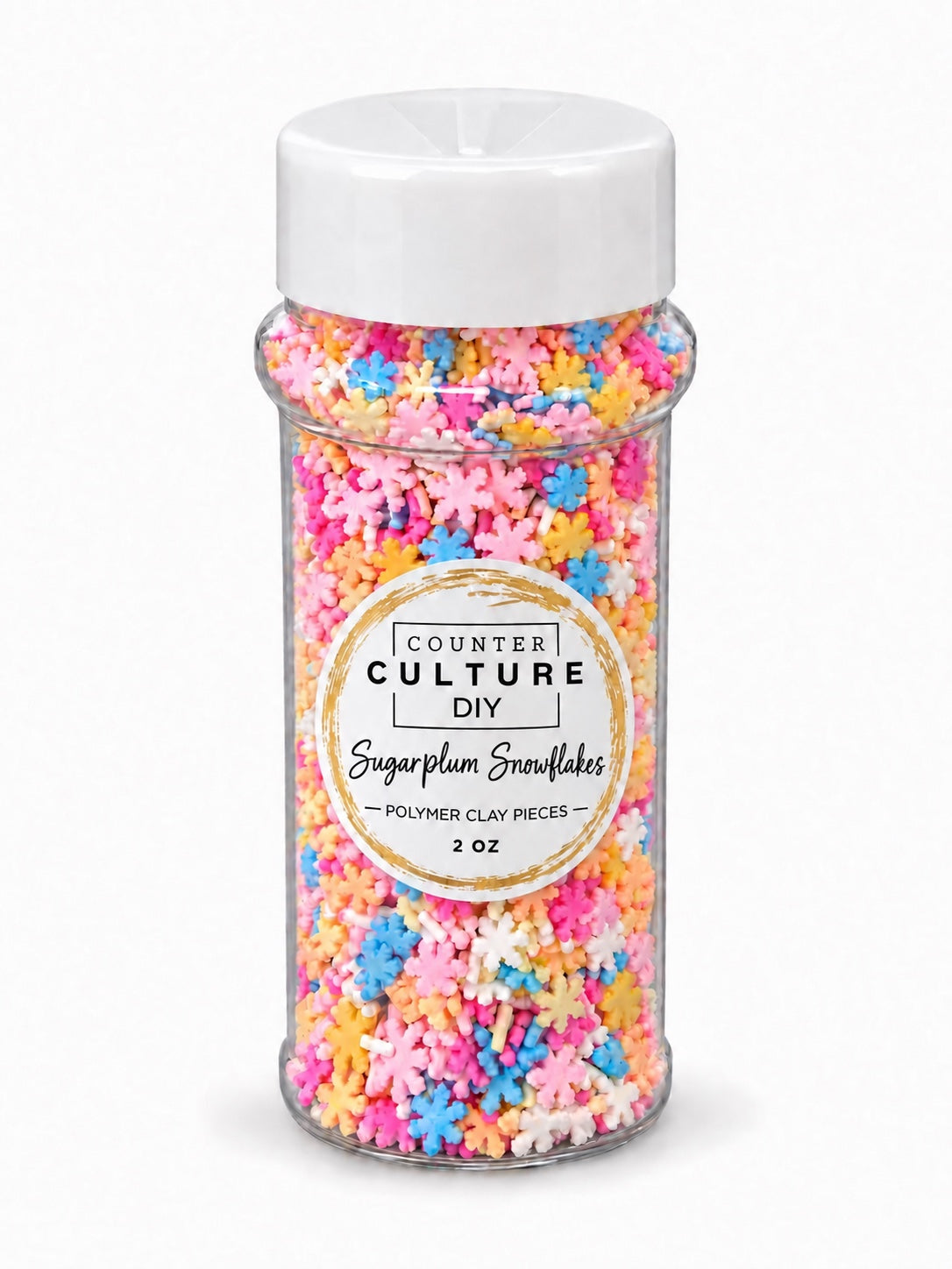 Sugarplum Snowflakes: 2 oz Polymer Clay Pieces