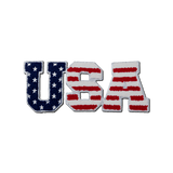 "USA" Flag Pattern Patch – Chenille Patch - Counter Culture DIY