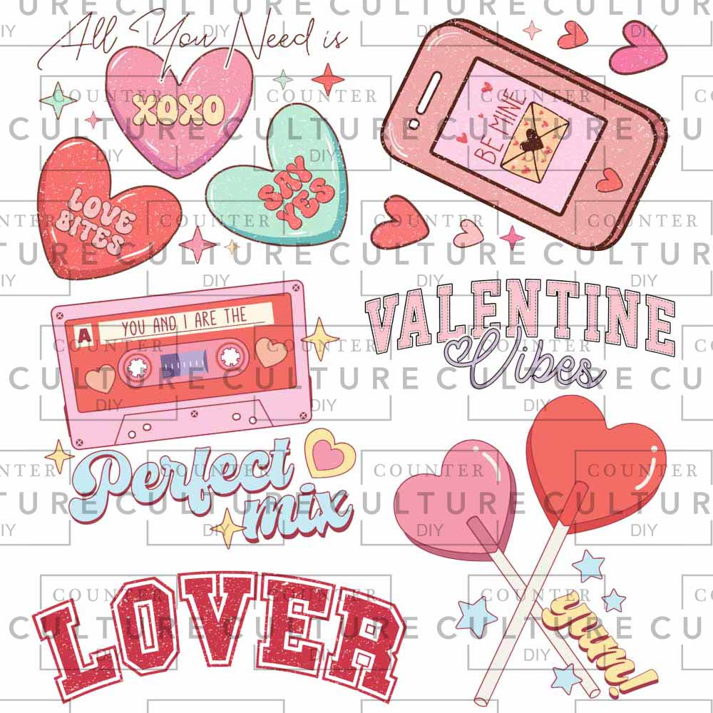 Valentines 2 DTF Gang Sheet - Counter Culture DIY