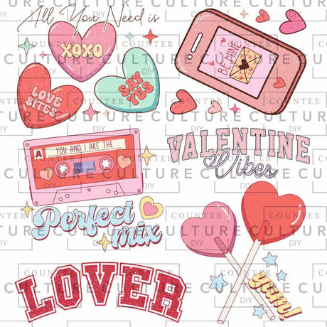 Valentines 2 DTF Gang Sheet - Counter Culture DIY