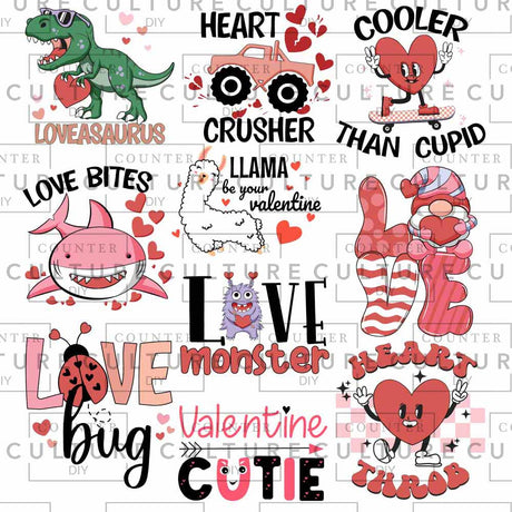Valentines DTF Gang Sheet - Counter Culture DIY